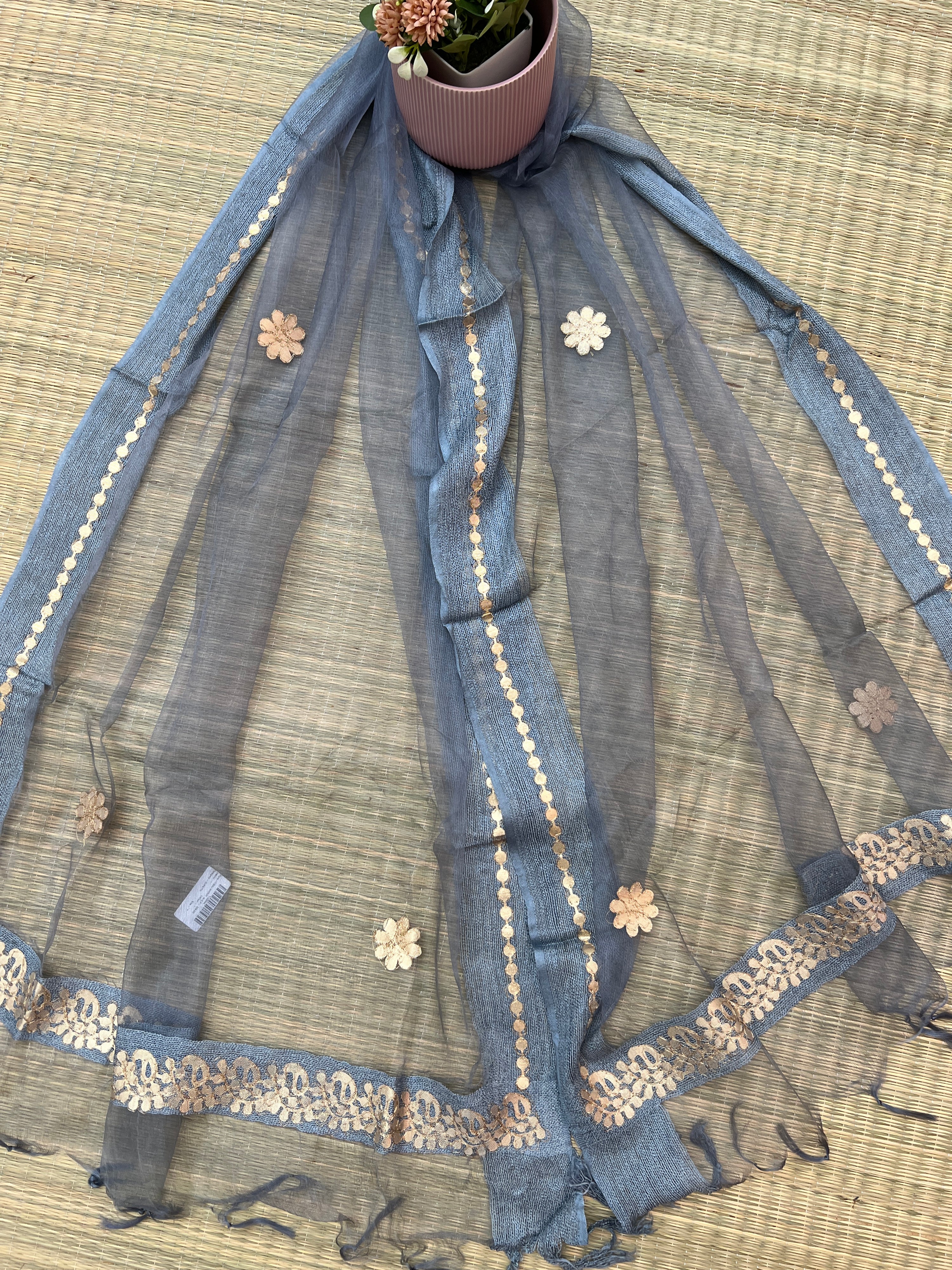 Beautiful Tissue Dupatta With Gotta Work - The Jaipur Studio