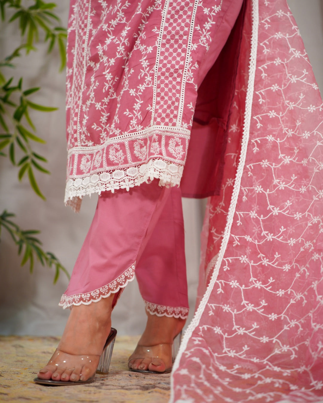 Mahira Cotton Embroidered Pant Set - The Jaipur Studio