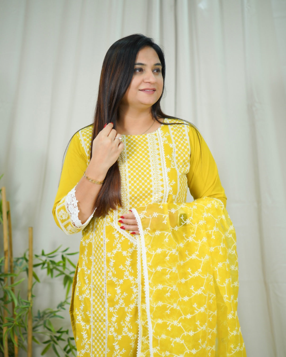 Mahira Cotton Embroidered Pant Set - The Jaipur Studio