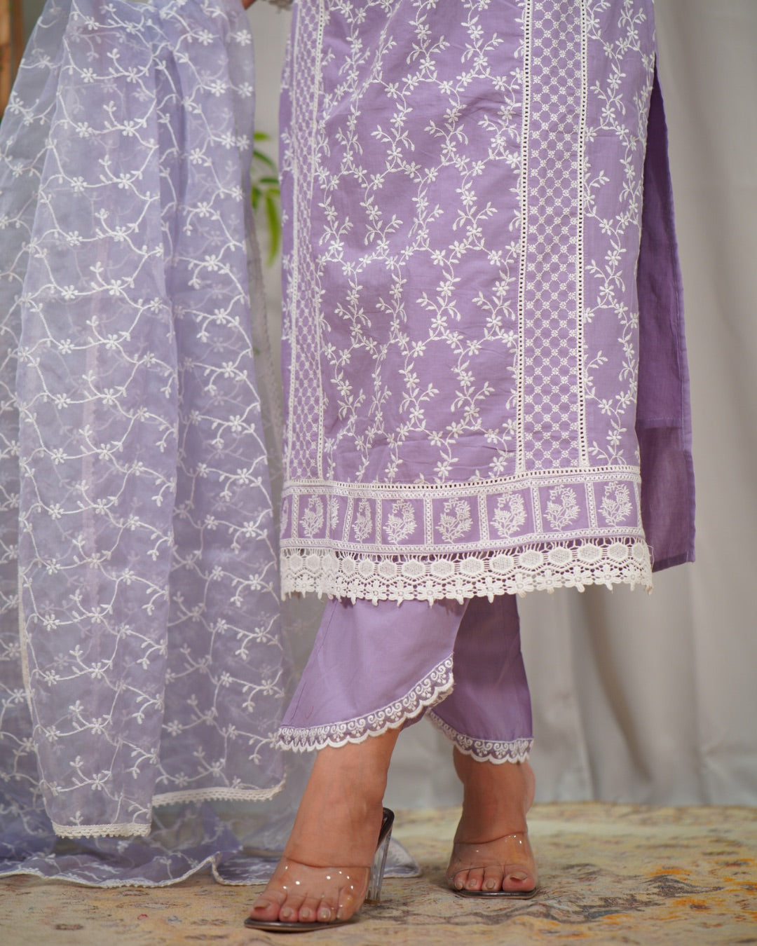 Mahira Cotton Embroidered Pant Set - The Jaipur Studio