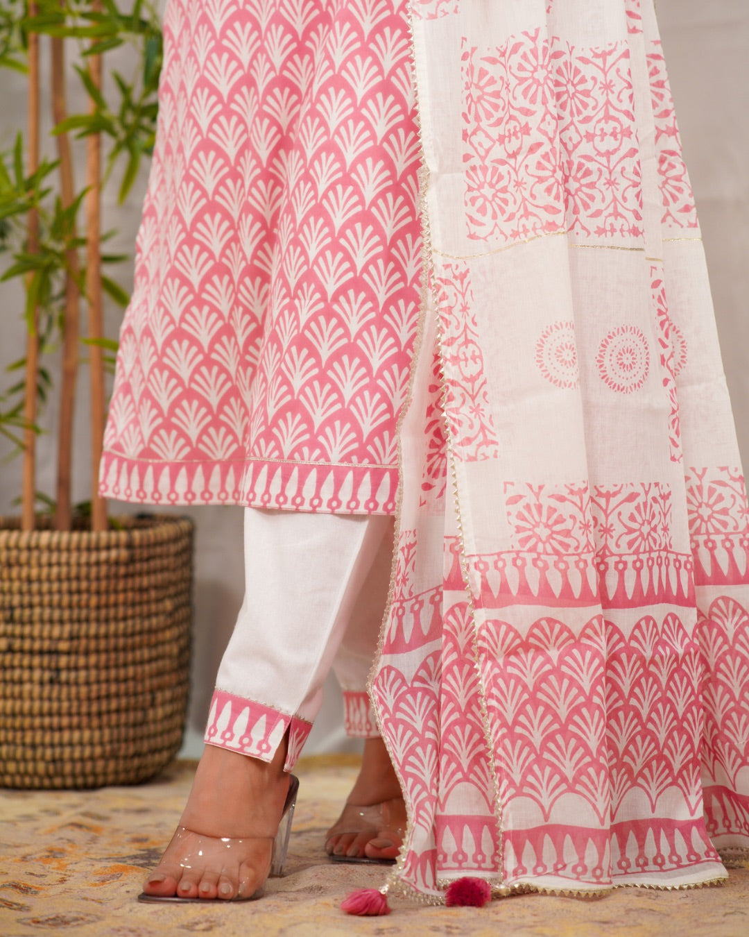 Premium Cotton Embroidered Pant Set - The Jaipur Studio