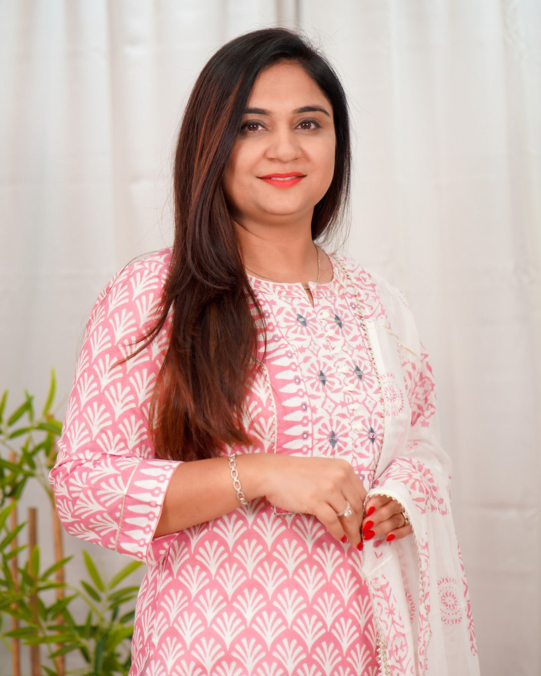 Premium Cotton Embroidered Pant Set - The Jaipur Studio