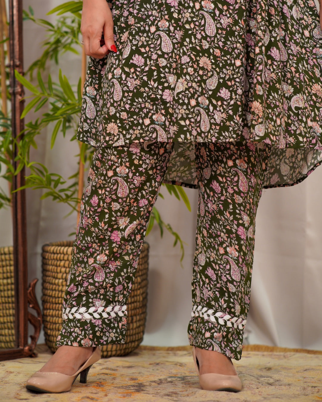 Cotton Printed Thread Embroidered Coord Set - The Jaipur Studio