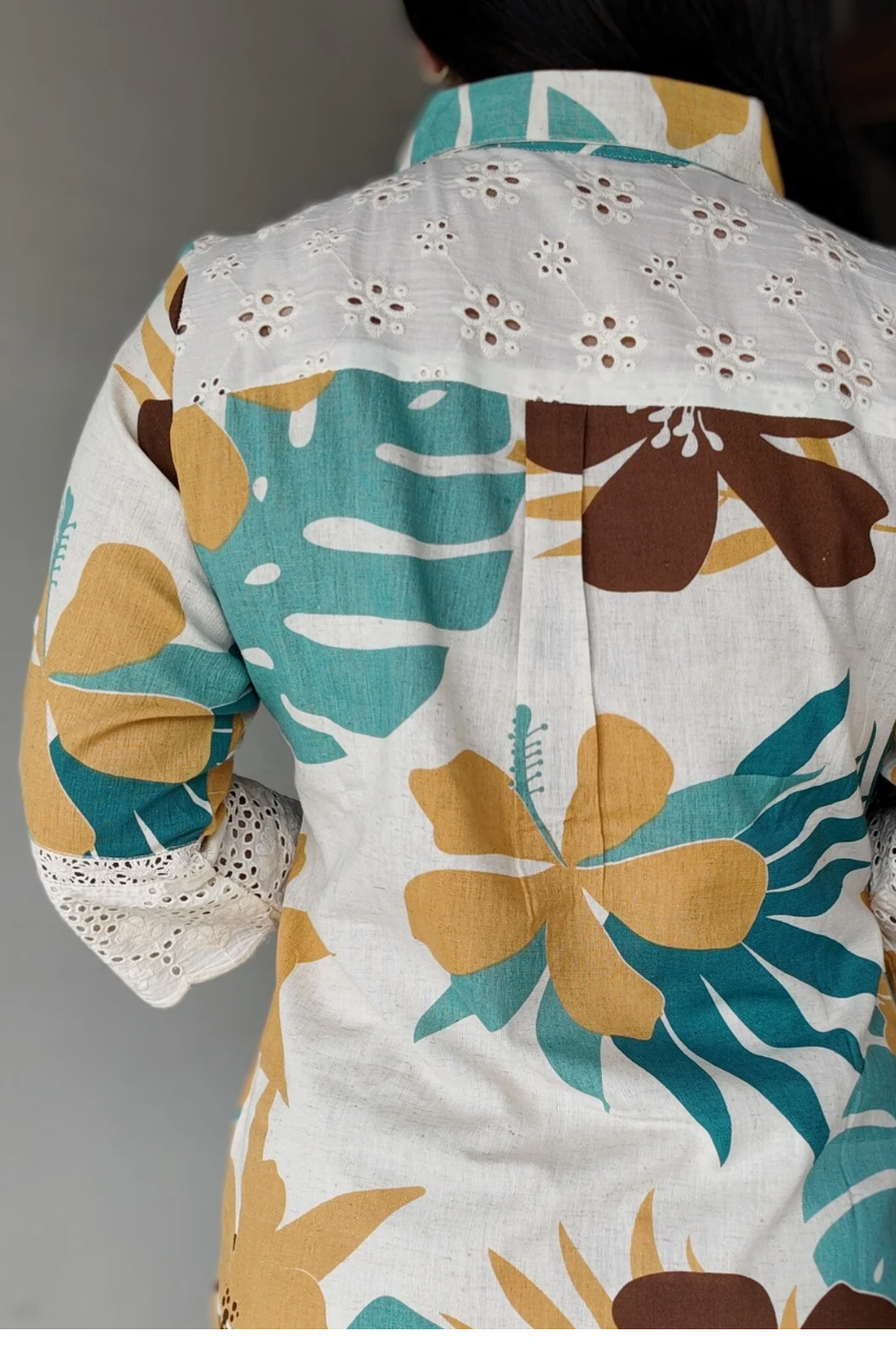 Summerish Floral Cotton Casual kurta with pocket - The Jaipur Studio