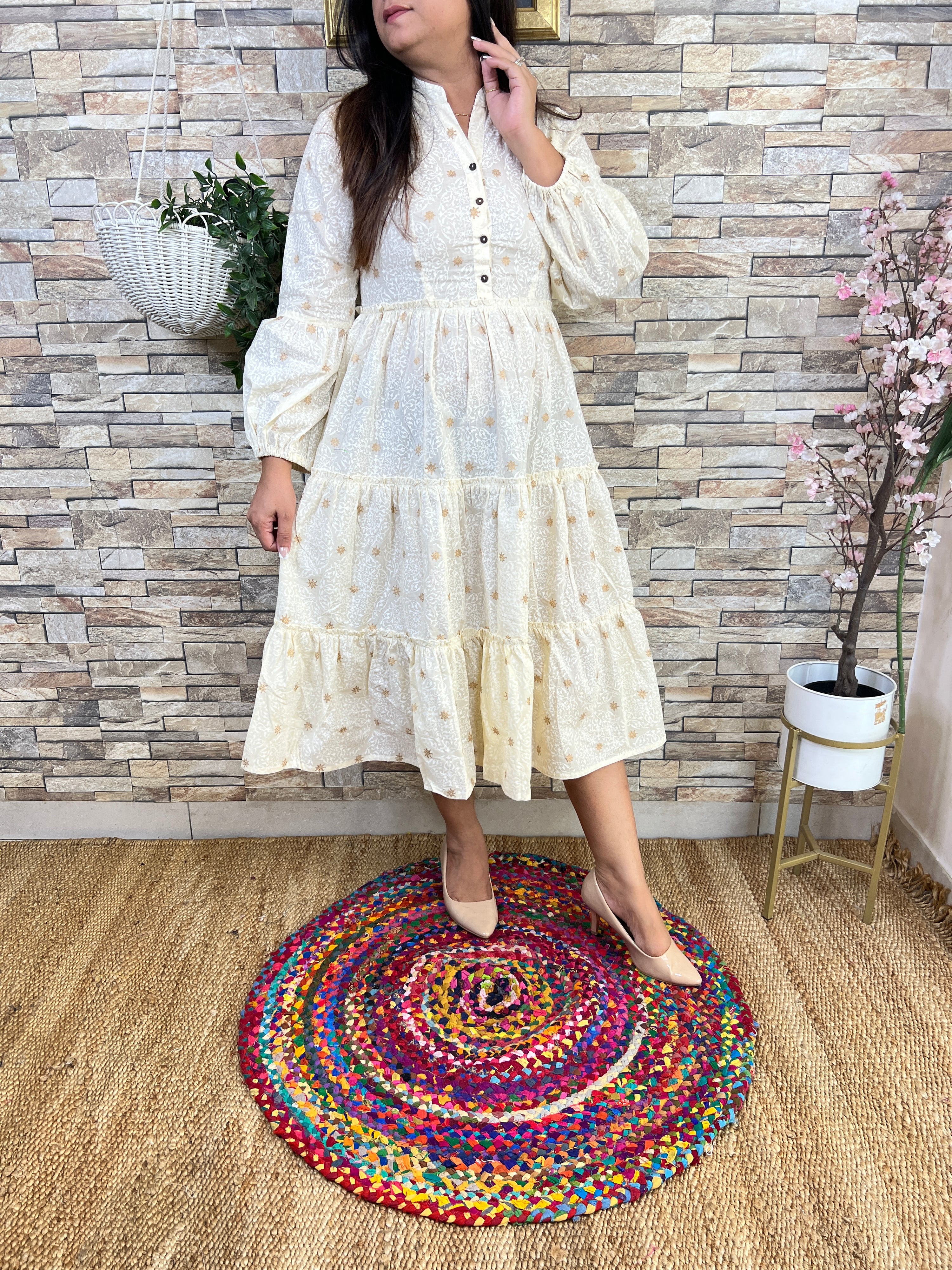 Cotton Casual Frill Dress - The Jaipur Studio