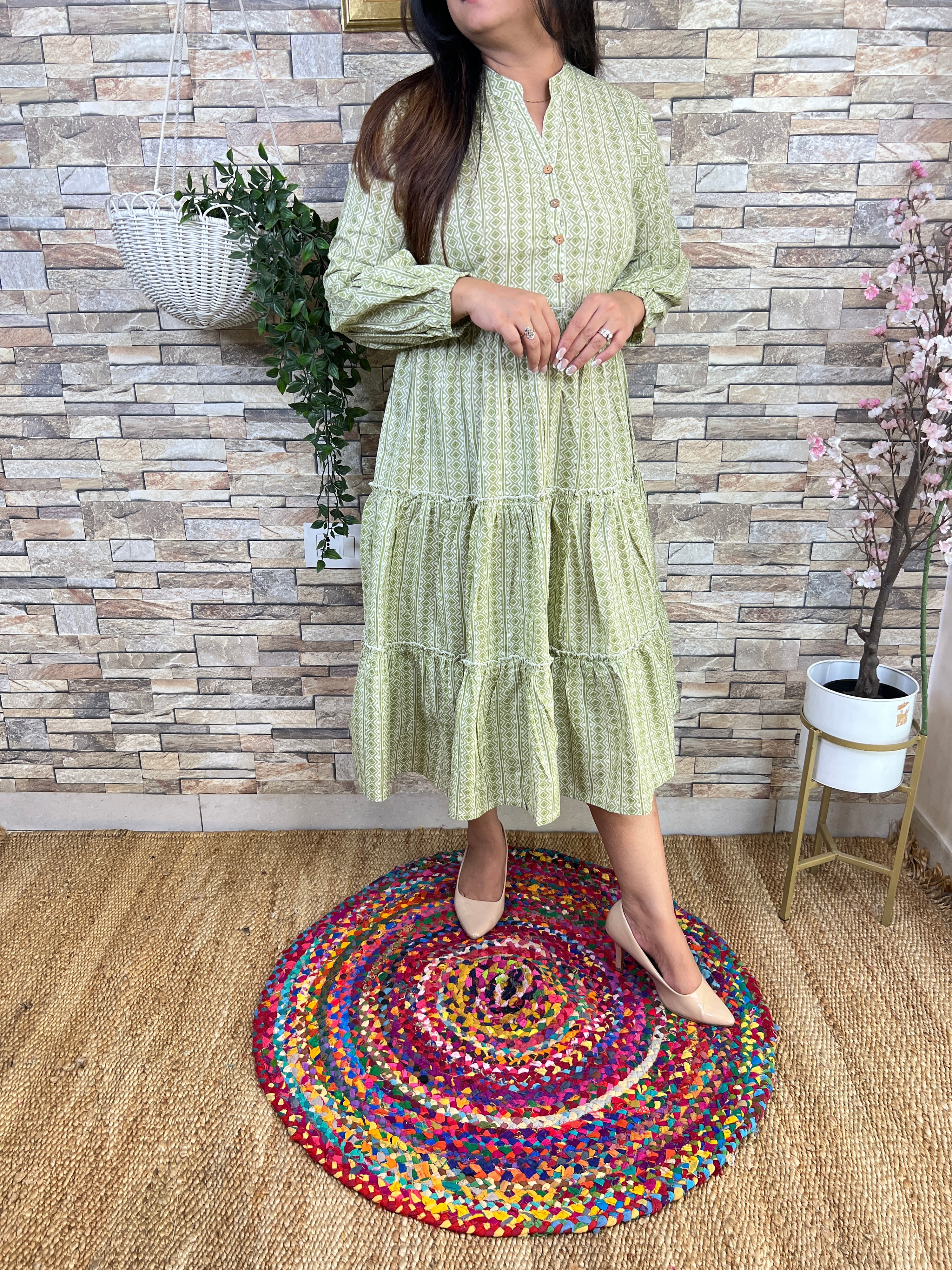 Cotton Casual Frill Dress - The Jaipur Studio