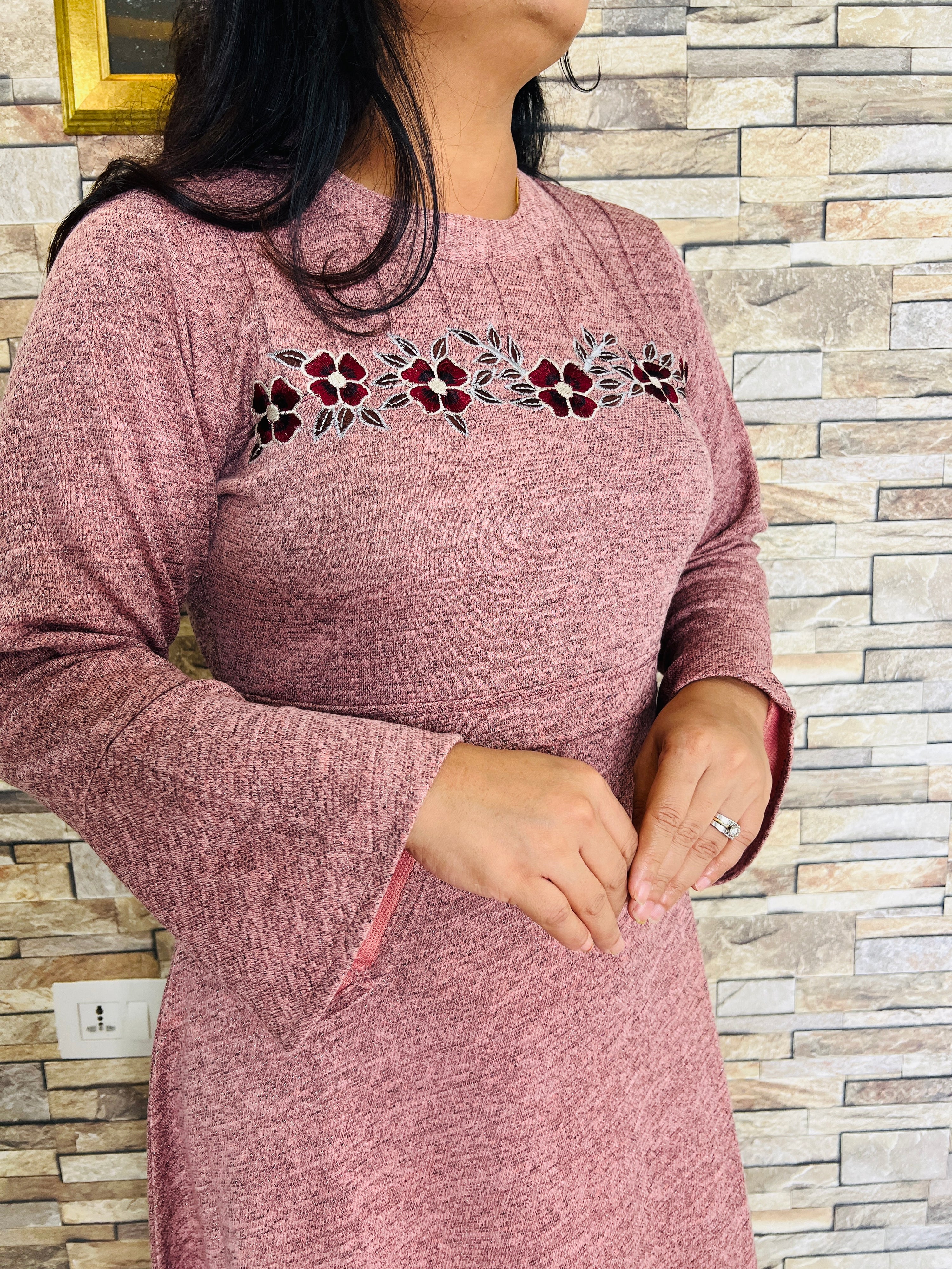 Woollen Short Dress - The Jaipur Studio