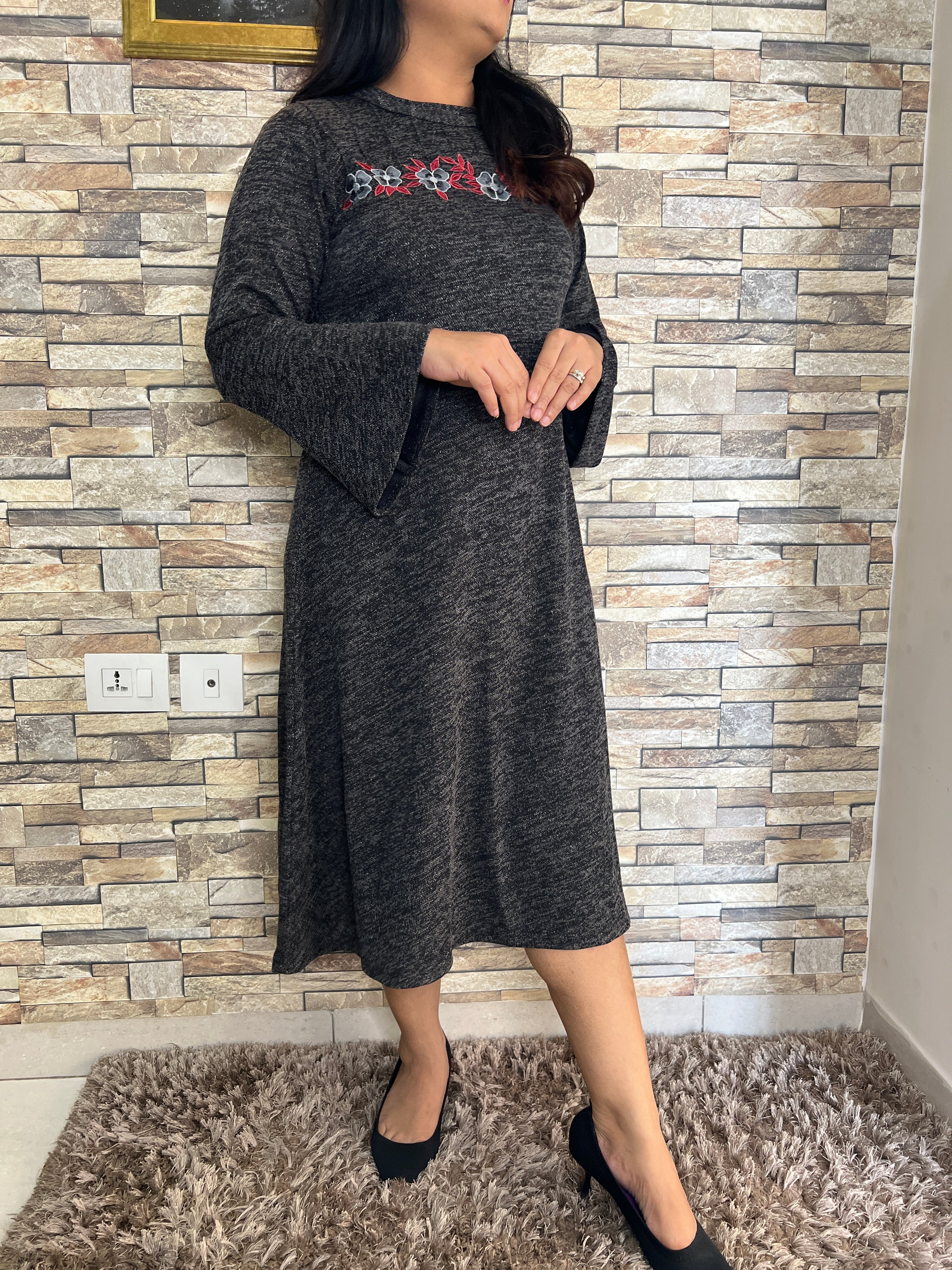 Woollen Short Dress - The Jaipur Studio