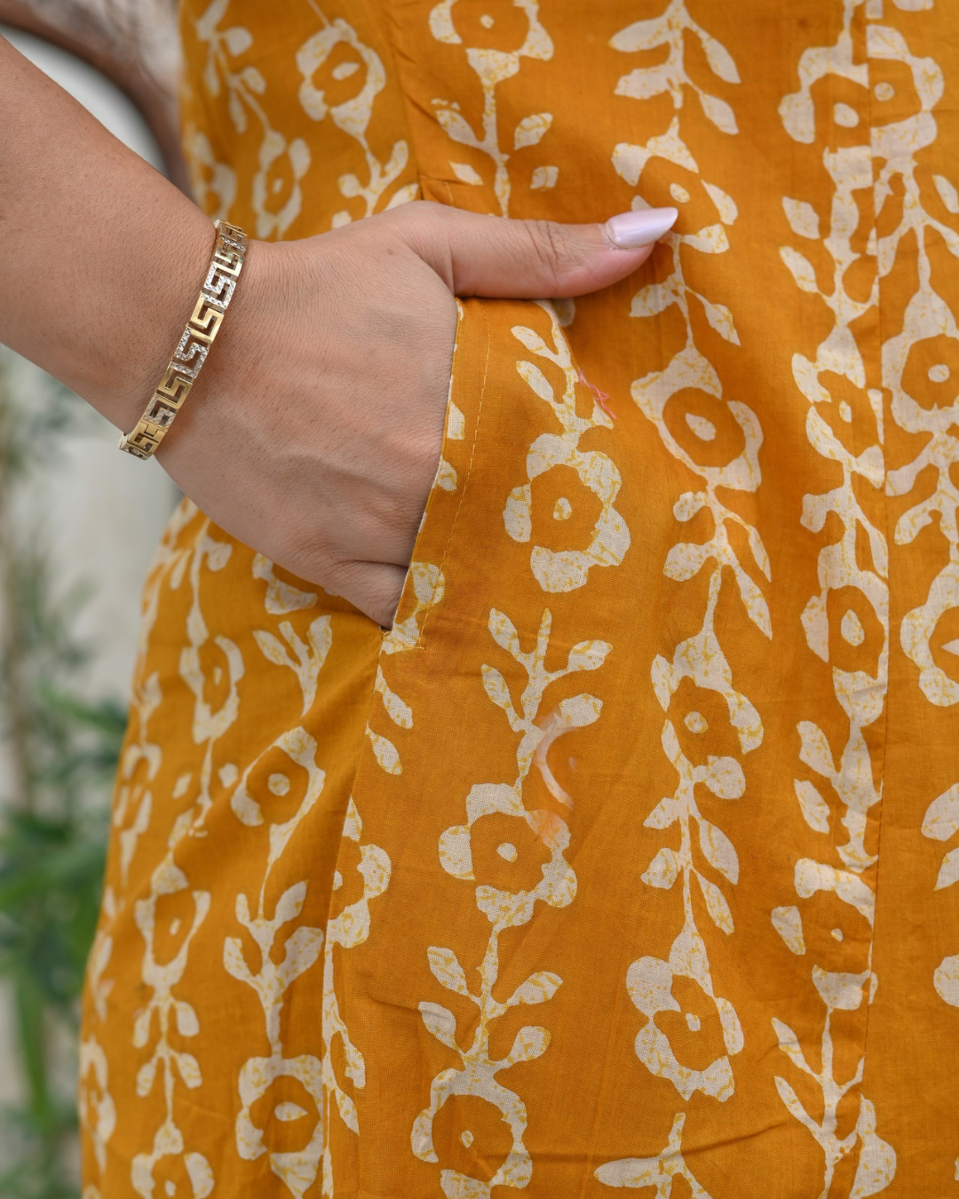 Batik Floral Cotton A-line Coord set - The Jaipur Studio
