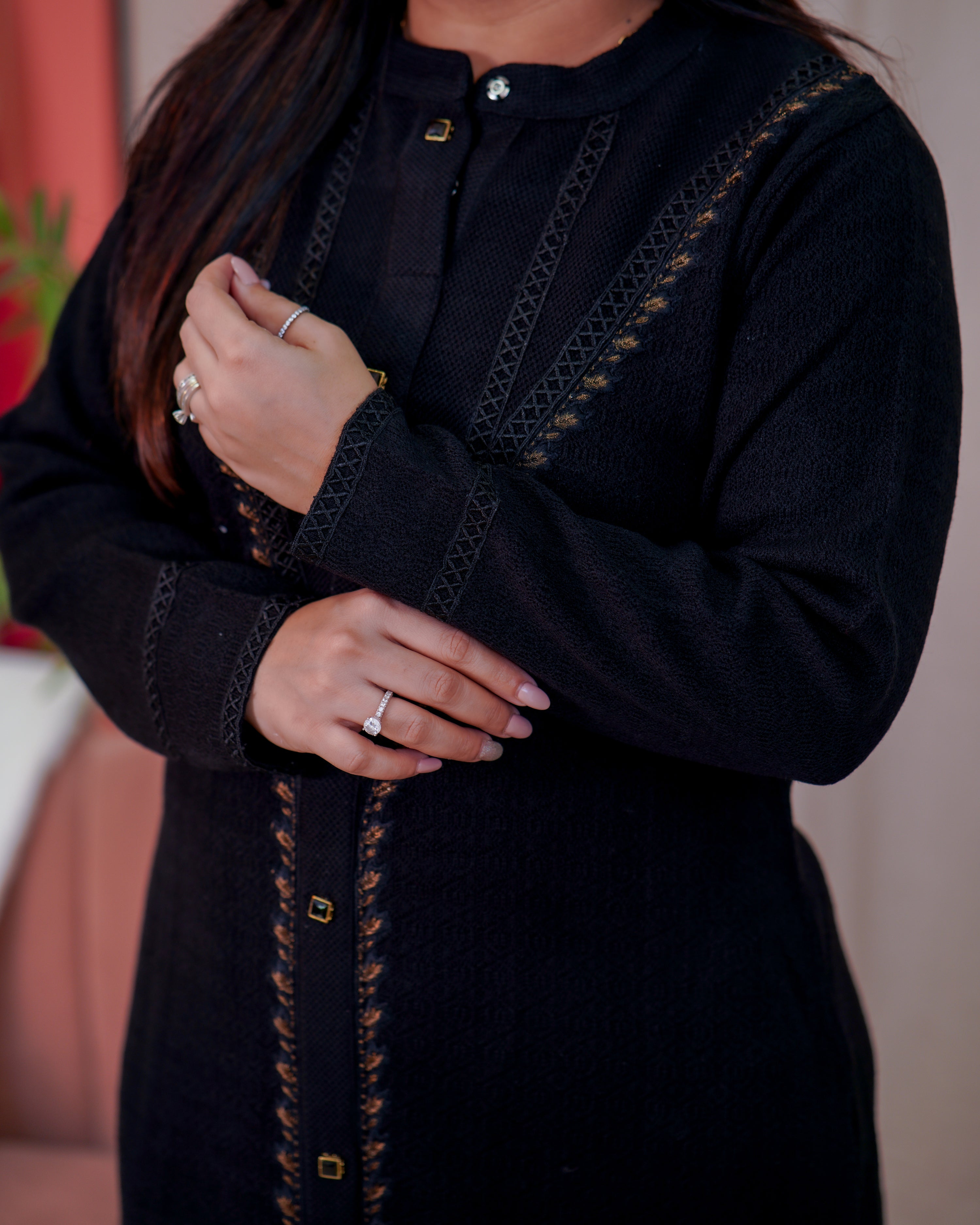 Chic Woollen Embroidered Pant Set - The Jaipur Studio