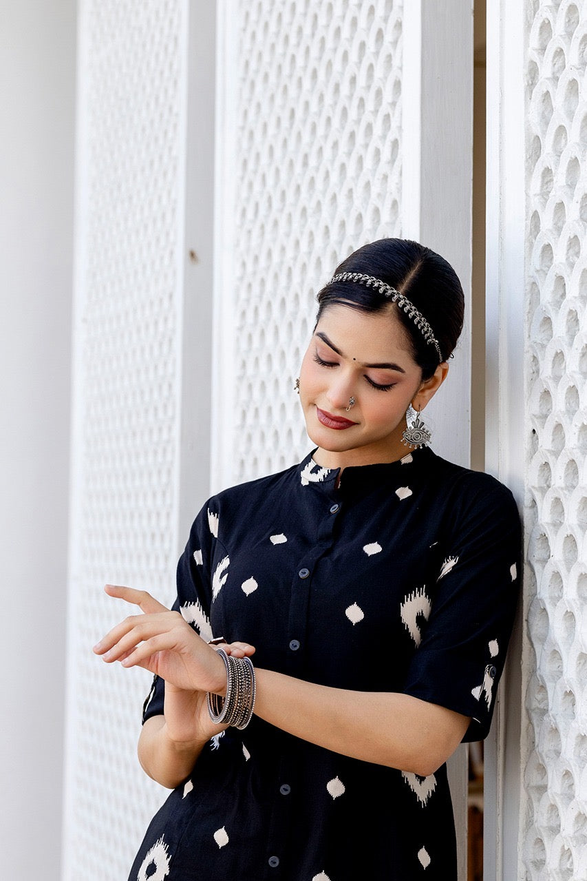 Azah Summerish Cotton A-line Coord Set - The Jaipur Studio