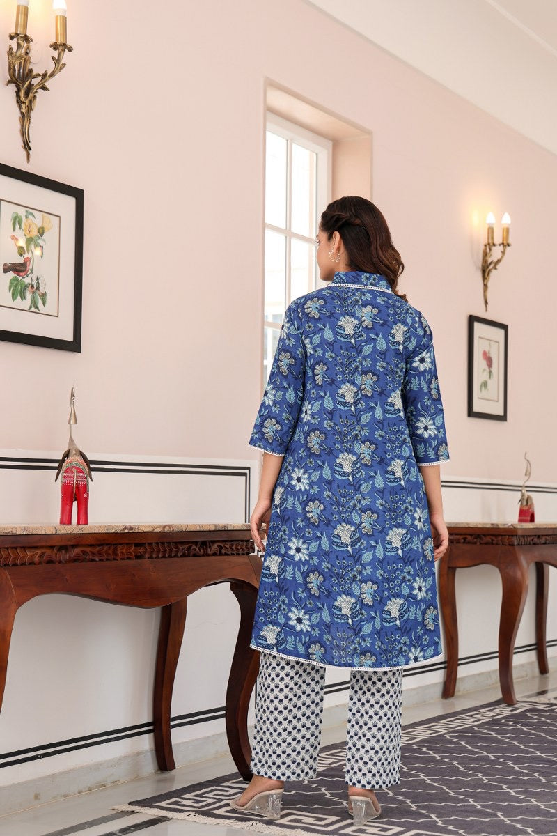Kaya Cotton Handblock A-line Coord Set - The Jaipur Studio