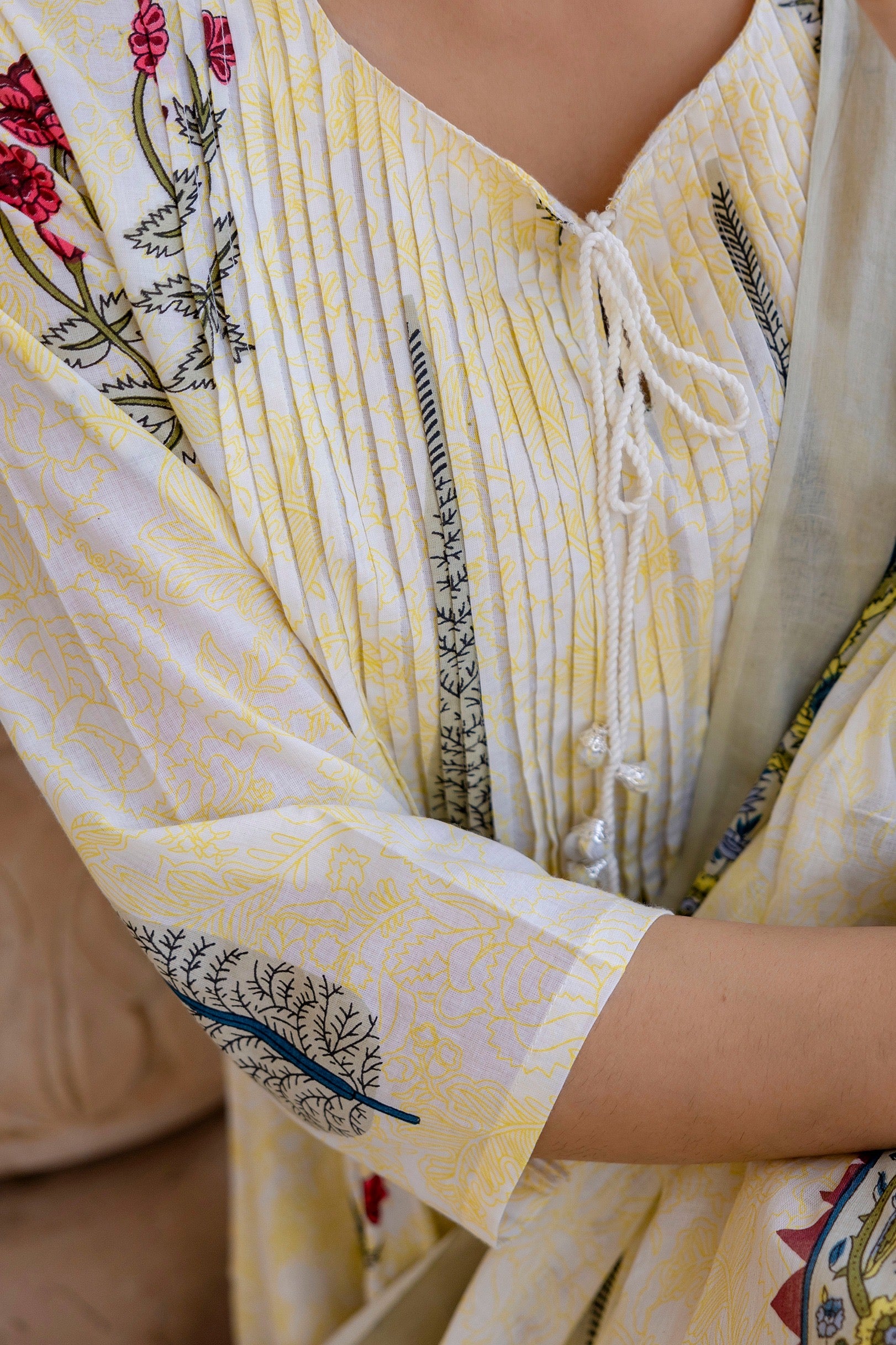 Sumira Handblock Premium Cotton Pant Set - The Jaipur Studio