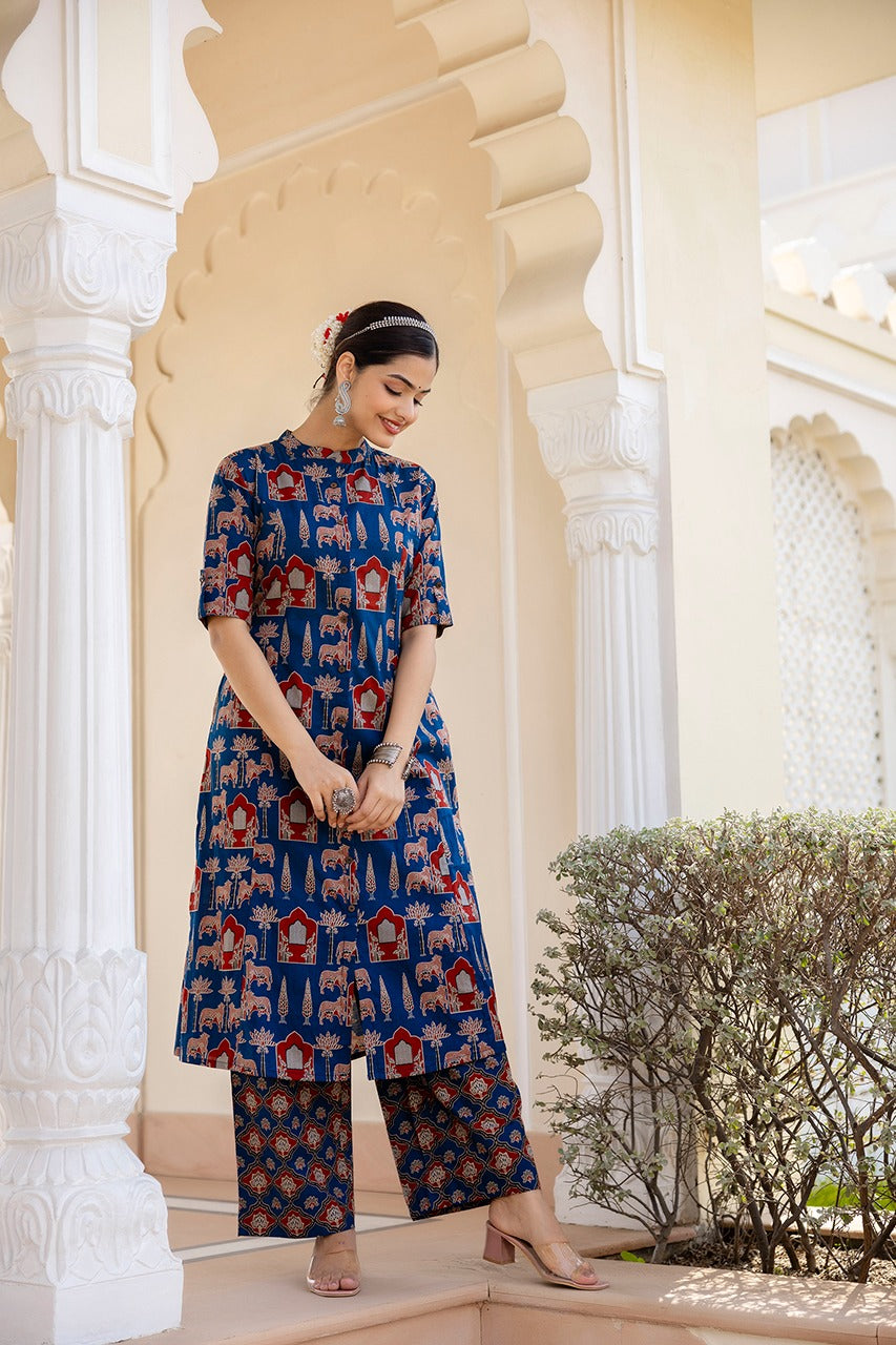 Navya Cotton A-line Coord set - The Jaipur Studio