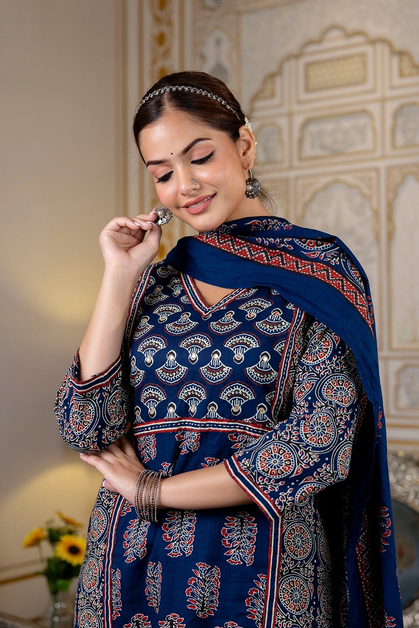 Noor Cotton Embroidered Pant Set - The Jaipur Studio