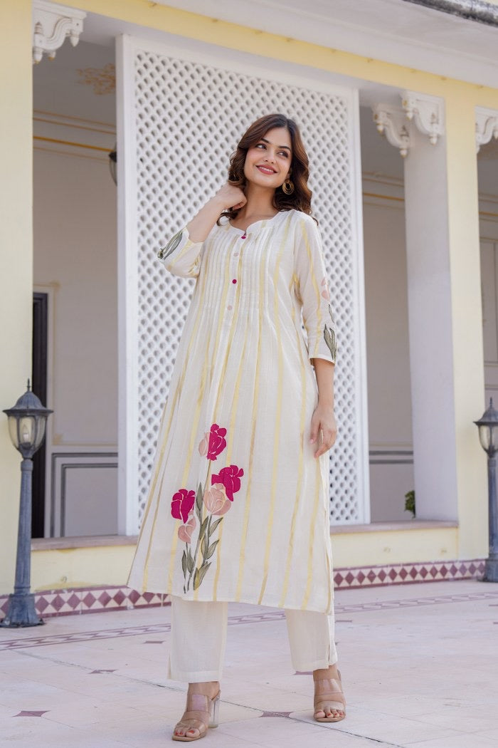 Felza Cotton A-line Pant Set - The Jaipur Studio
