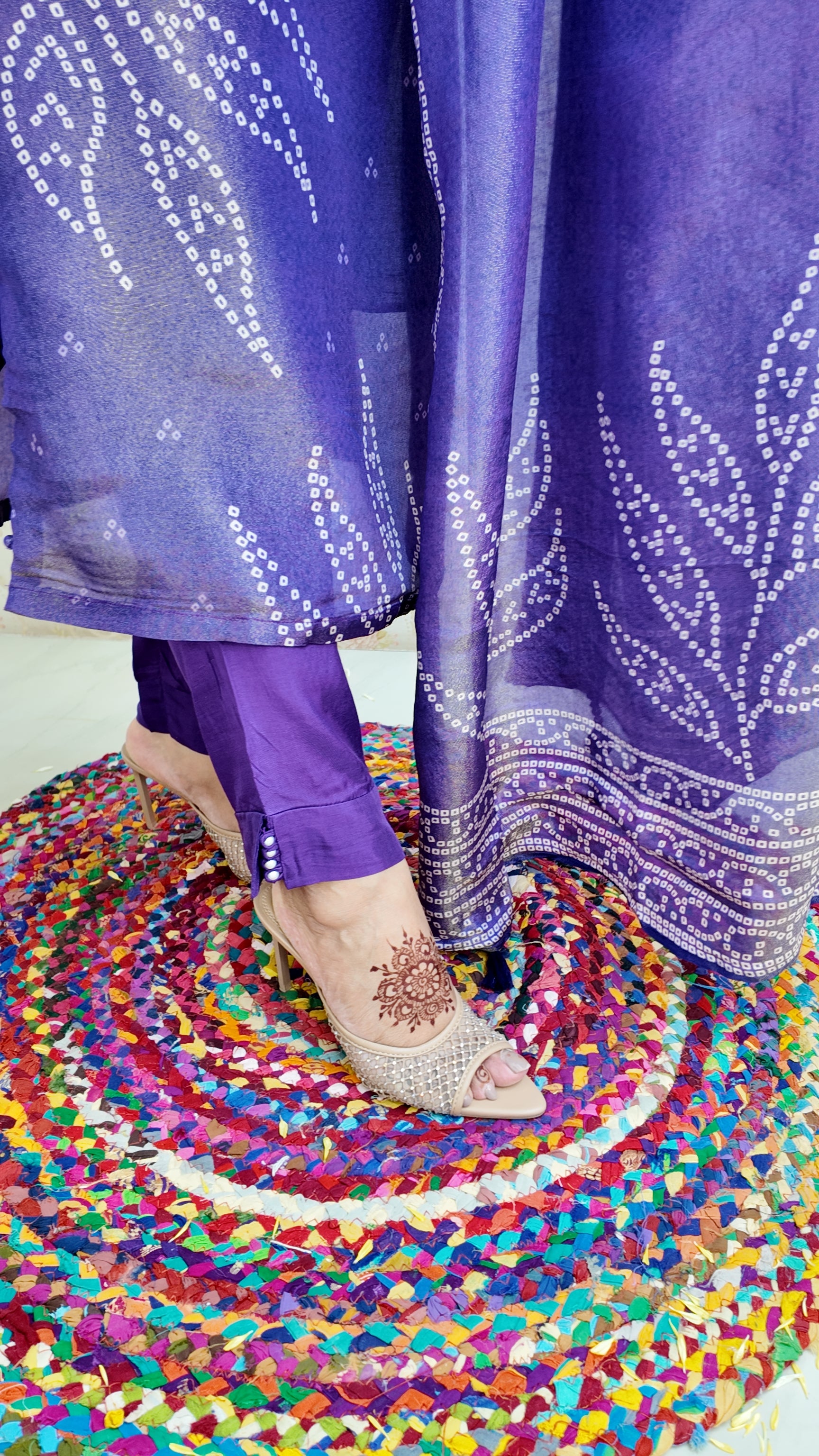 Noor Tissue Shimmer Embroidered Festive Pant Set - The Jaipur Studio