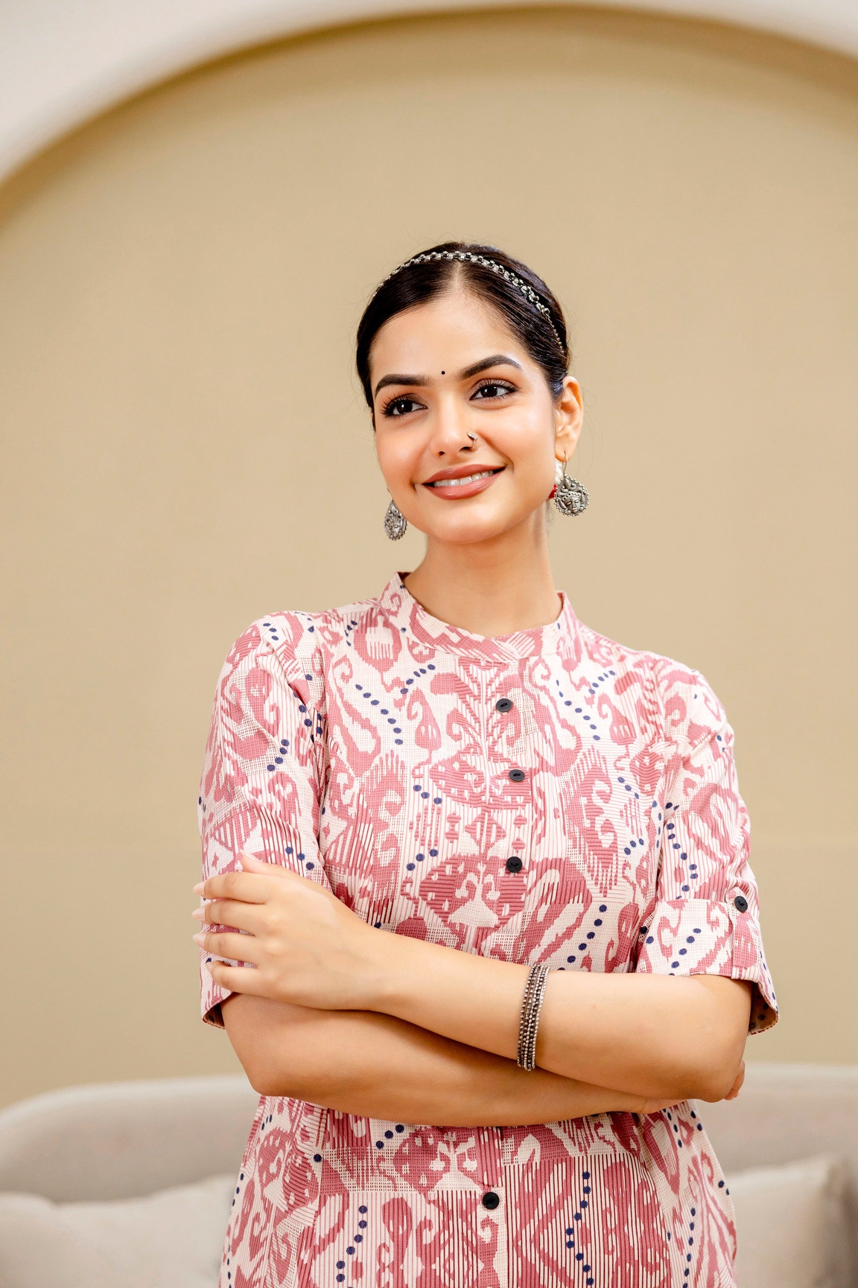 Pari Cotton Ikkat Cotton A-line Coord Set - The Jaipur Studio