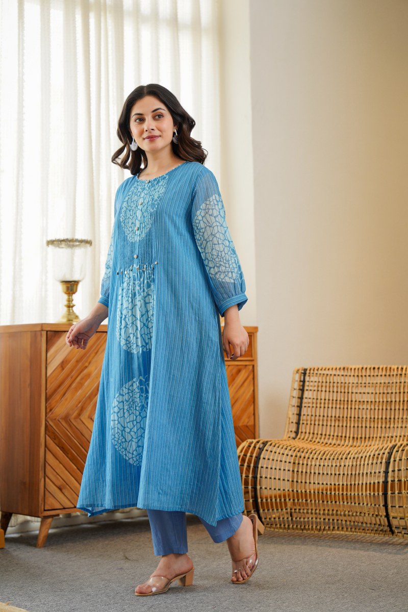 Sudipta Mul Cotton A-line Pant S - The Jaipur Studio