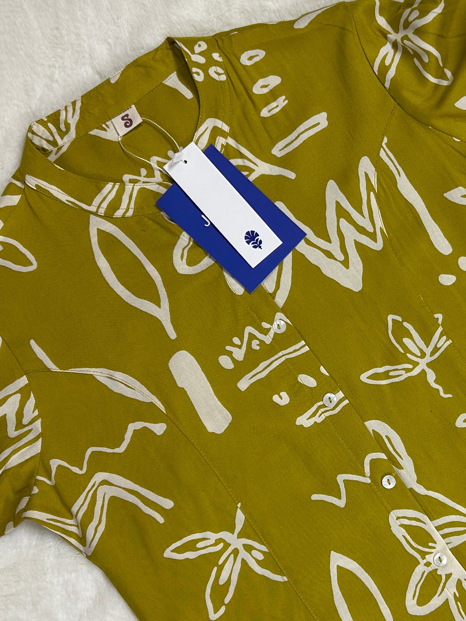 Yellow Breathable Rayon Casual Short Top - The Jaipur Studio