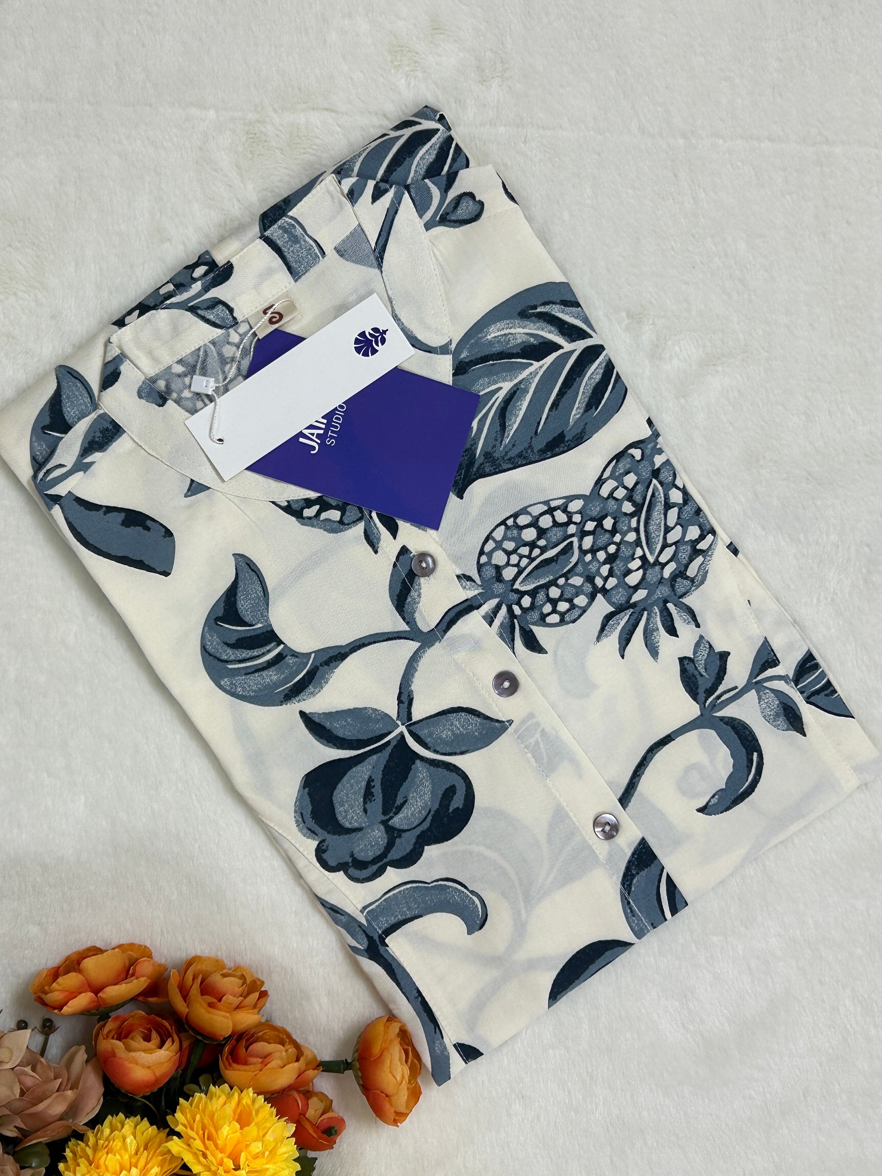 White Breathable Rayon Casual Short Top - The Jaipur Studio