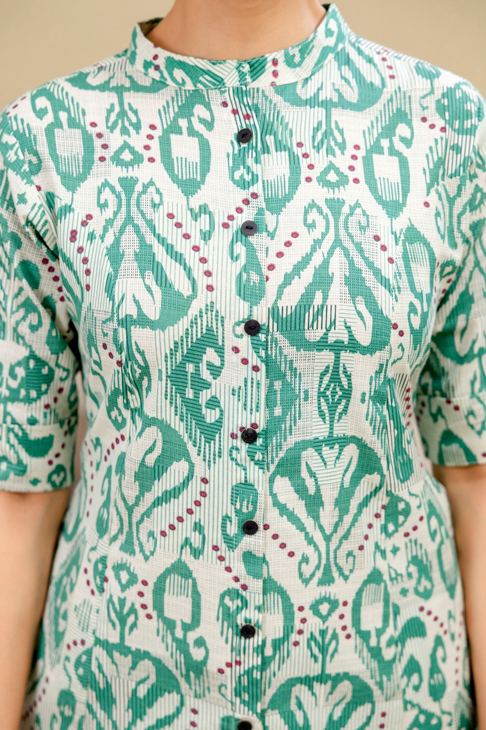 Pari Cotton Ikkat Cotton A-line Coord Set - The Jaipur Studio