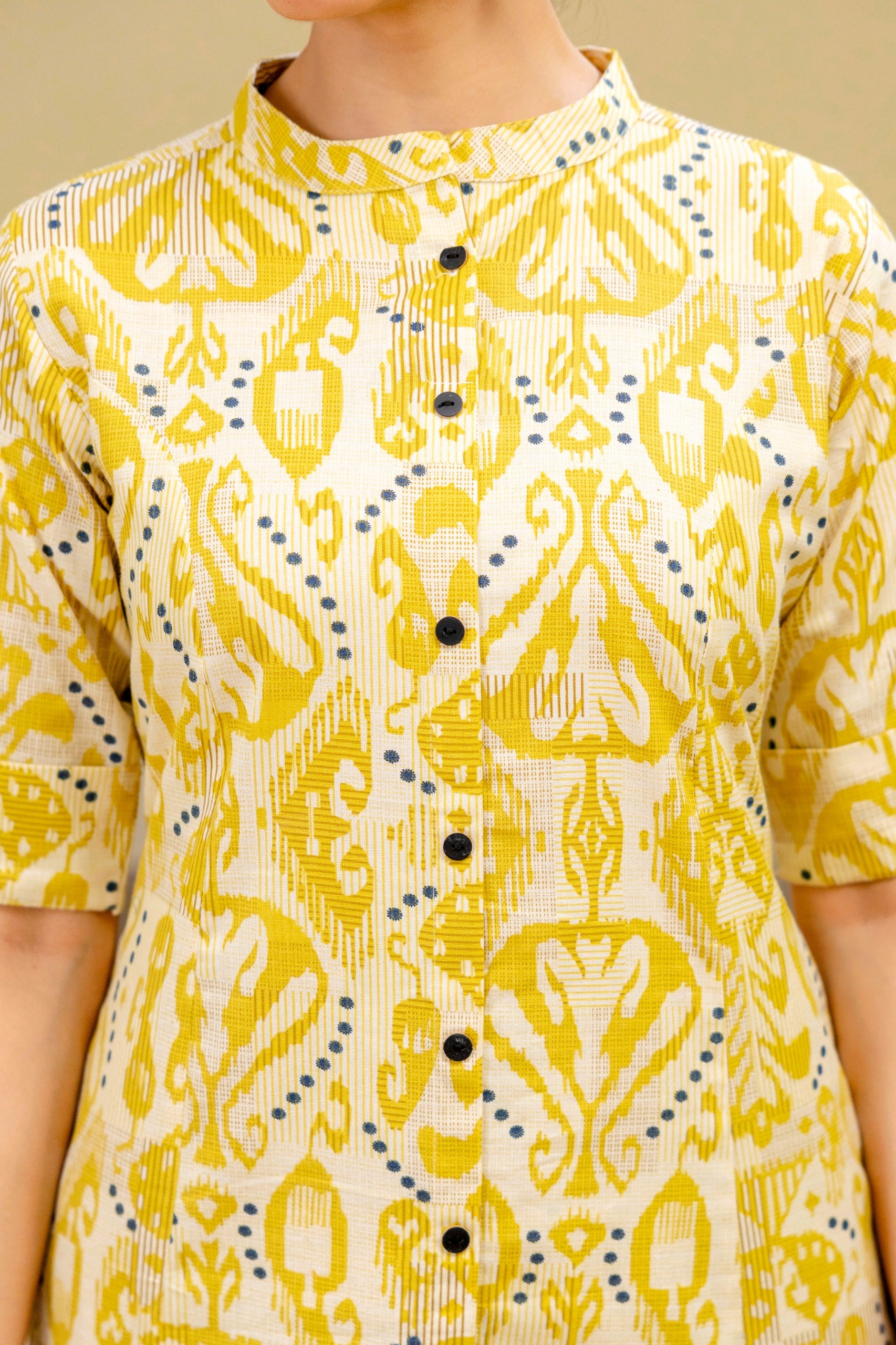 Pari Cotton Ikkat Cotton A-line Coord Set - The Jaipur Studio