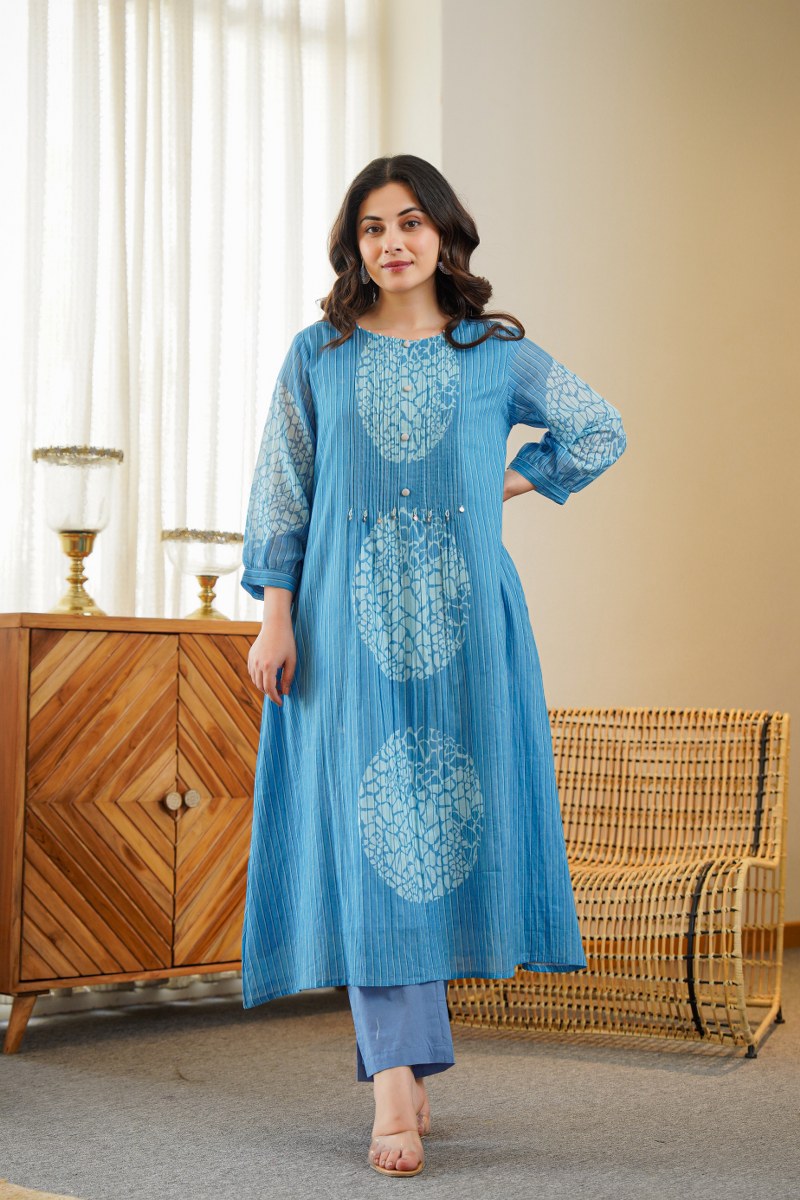 Sudipta Mul Cotton A-line Pant S - The Jaipur Studio