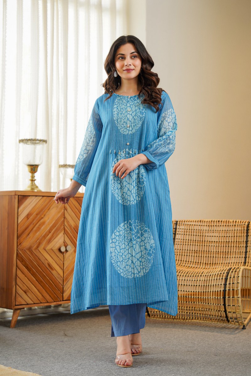 Sudipta Mul Cotton A-line Pant S - The Jaipur Studio