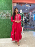 Premium Rayon Embroidered Anarkali Set