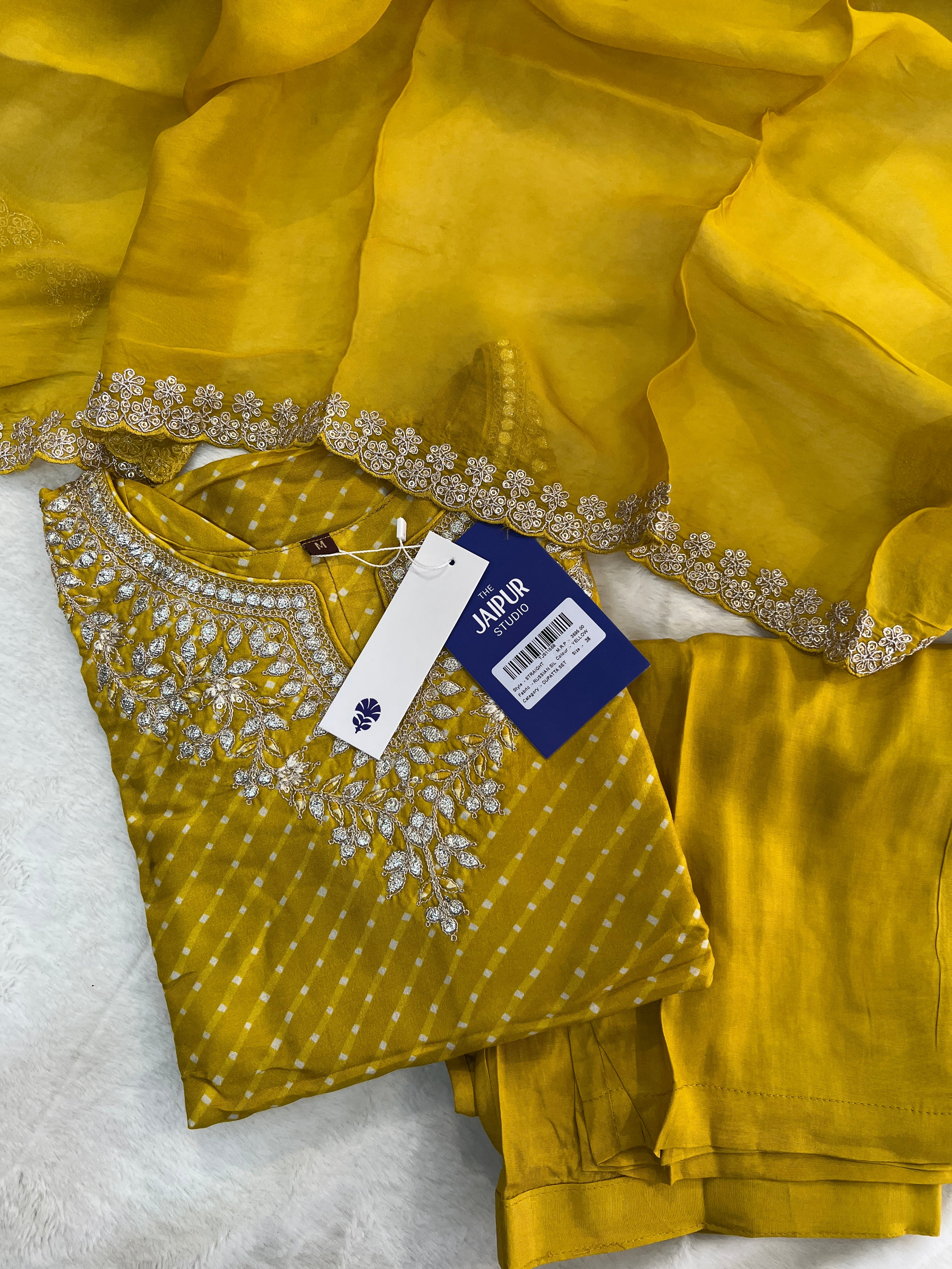 Zyra Bandhani Silk Embroidered Pant Set