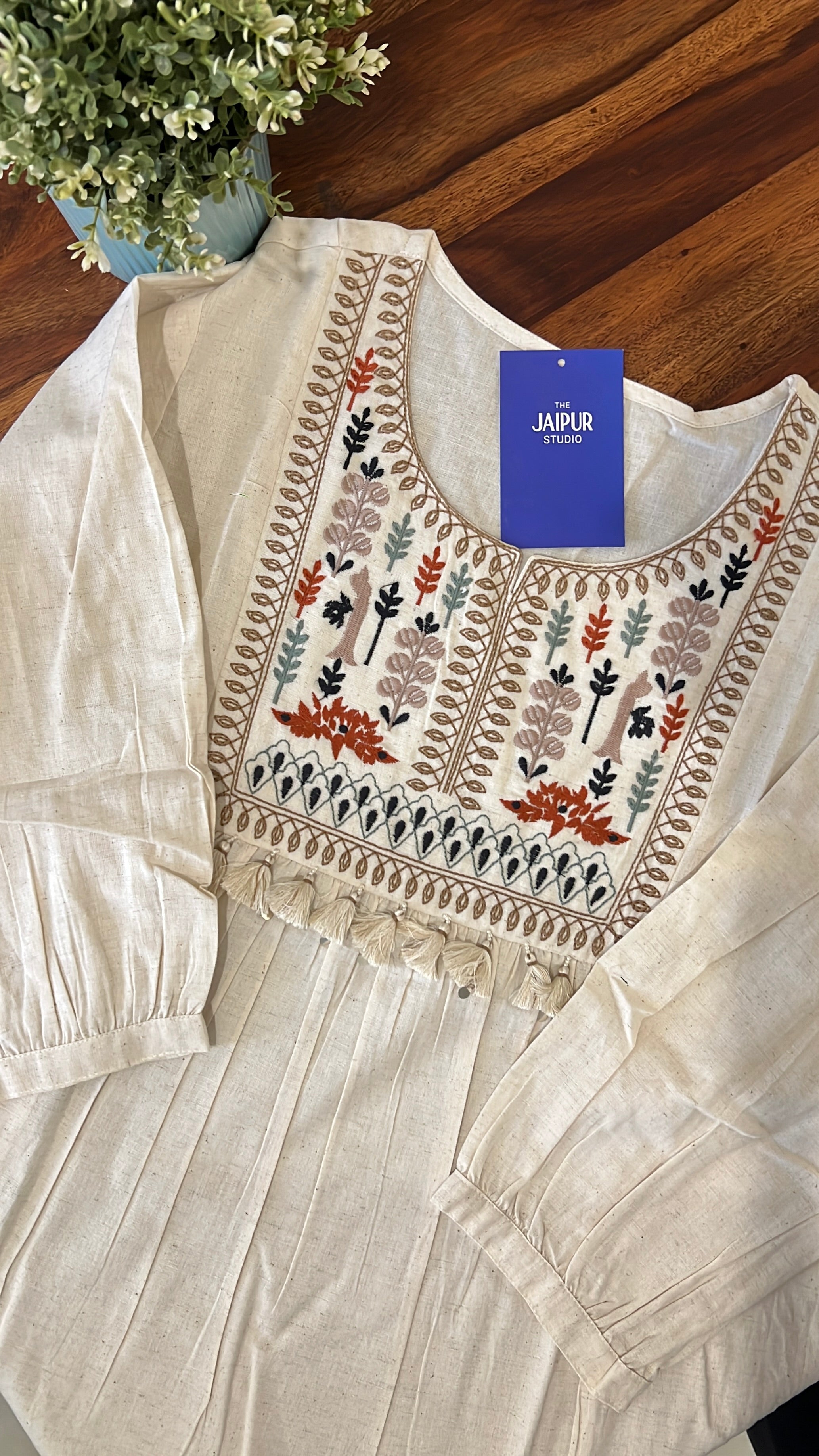 Krisha Cotton Embroidered Short Top