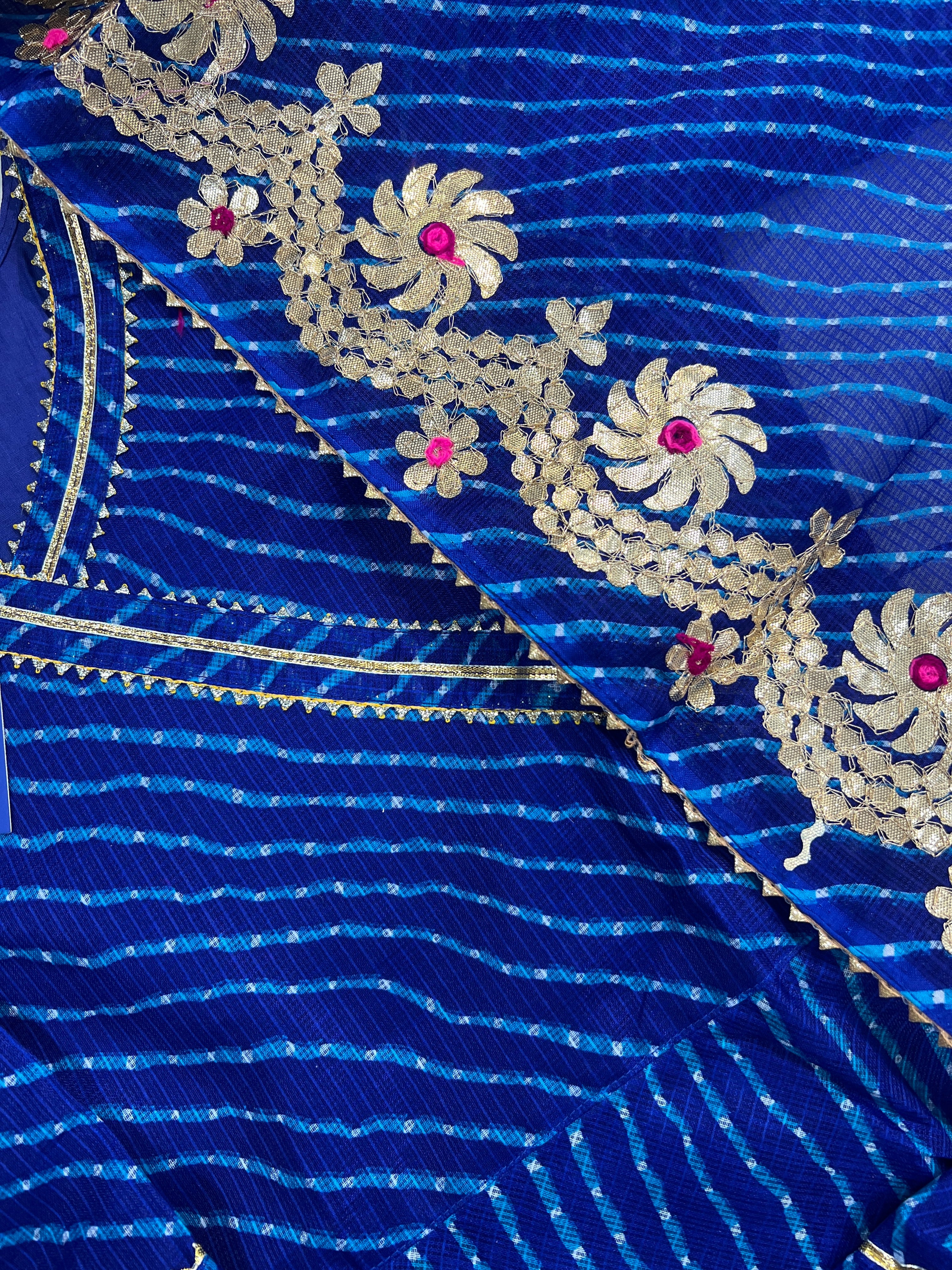 Mahira Kota Doria Leheriya Gotta Detailed Anarkali Set