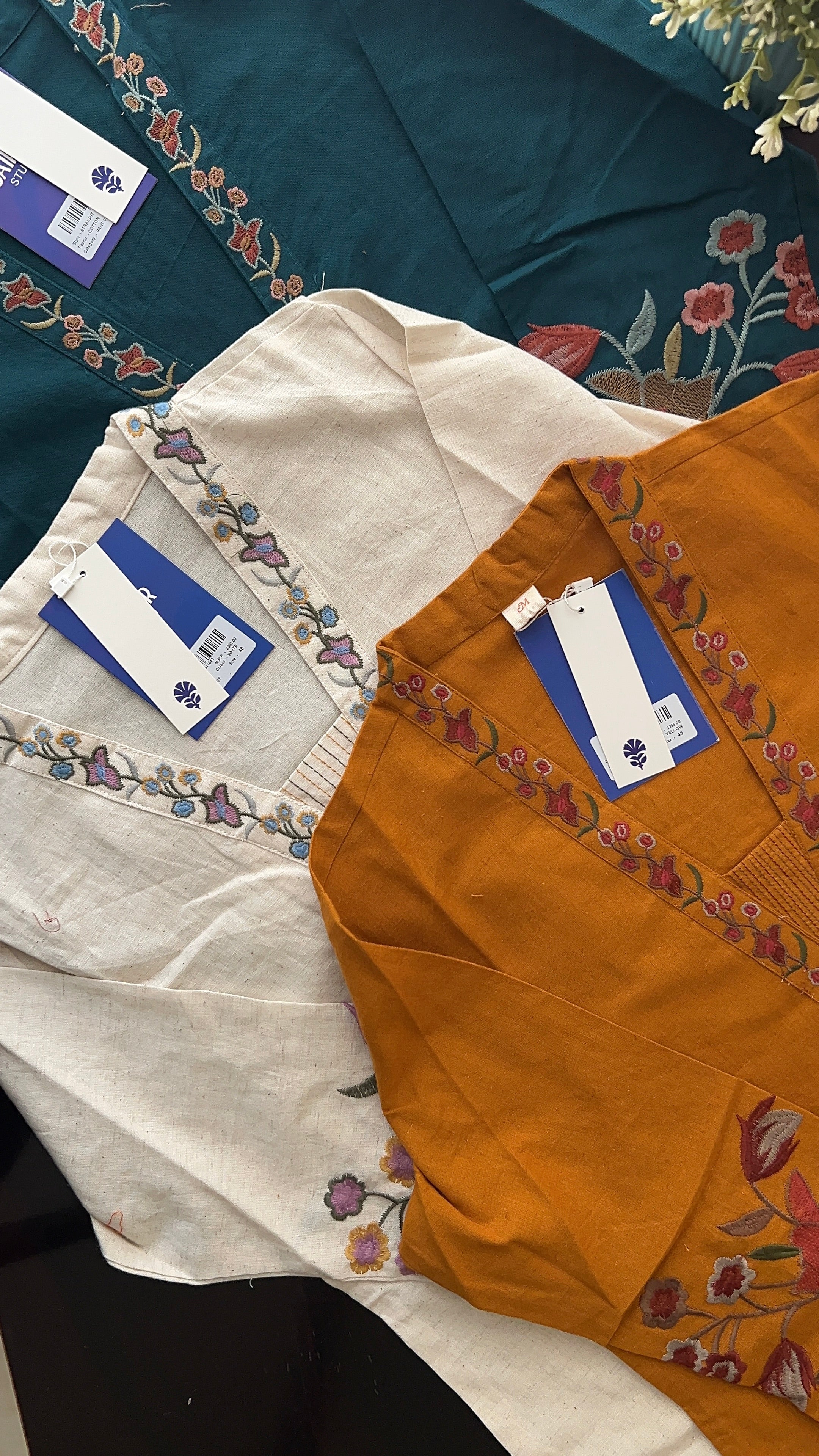 Nimrat Cotton Embroidered Pant Set - The Jaipur Studio