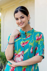Srujana Floral Summerish A-line Coord Set - The Jaipur Studio