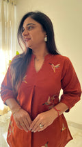 Kashi Cotton Embroidered Short Top