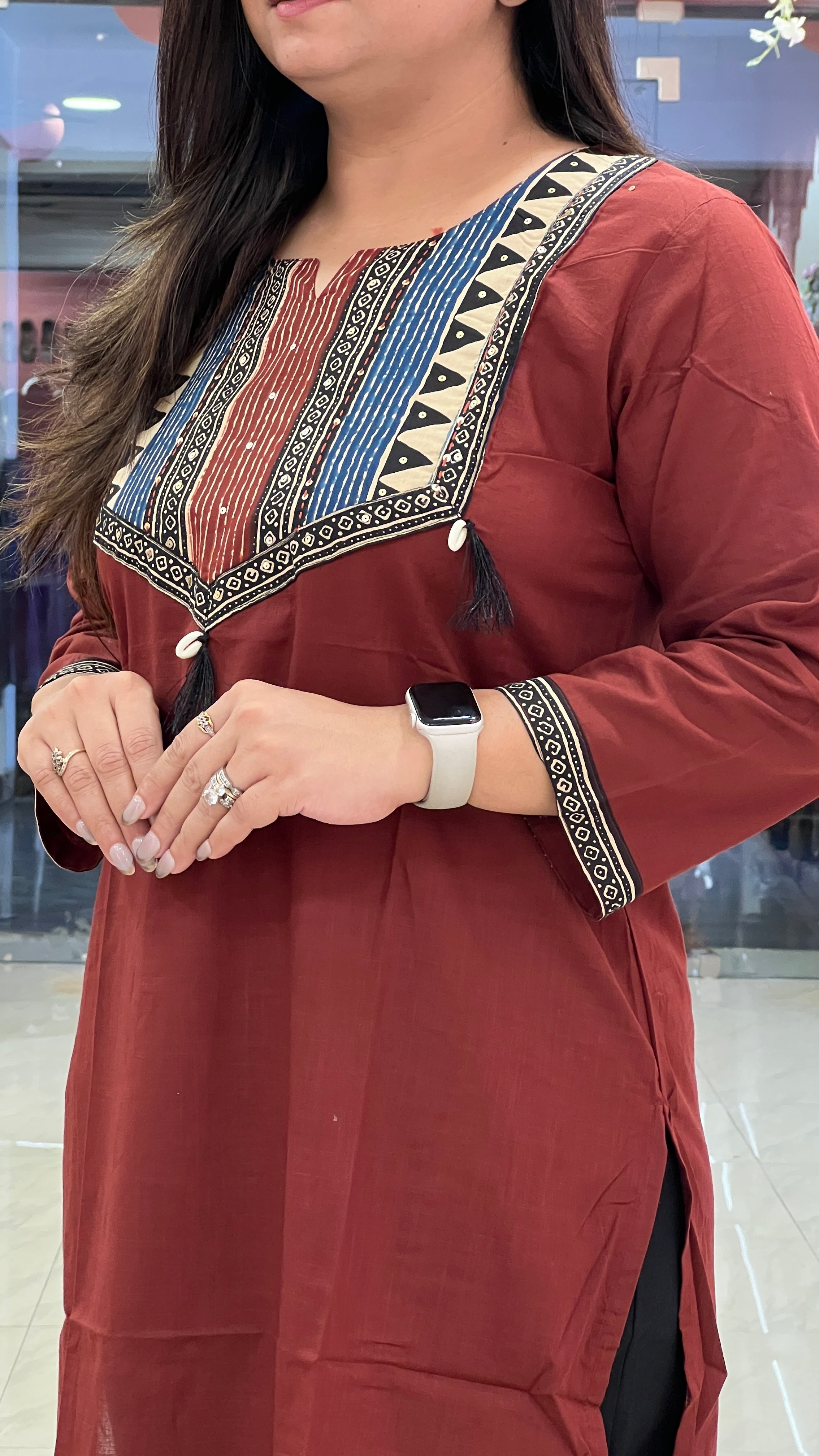 Cotton Solid Casual Straight Kurta