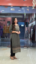 Cotton Ajrakh Casual Straight Kurta