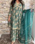 Muslin Alia Cut Sharara Set