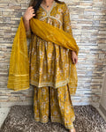 Muslin Alia Cut Sharara Set