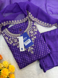 Zyra Bandhani Silk Embroidered Pant Set
