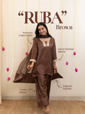 Ruba Brown Premium Crepe HandDetailed Farshi Suit