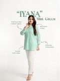Iyana Mint Green Mul Cotton Lace Detailed & Lining Short Top