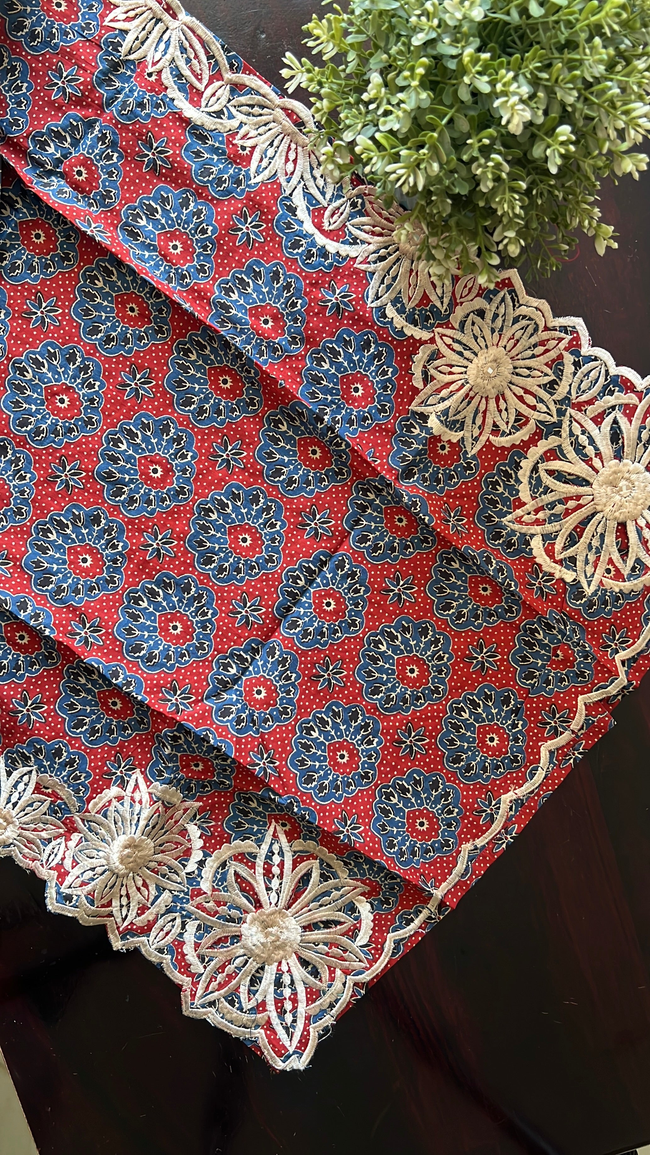 Driti Cotton Cutwork Detailed Pant set - The Jaipur Studio