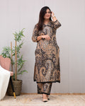 Kalamkari Embroidered Straight Cotton Kurta Set