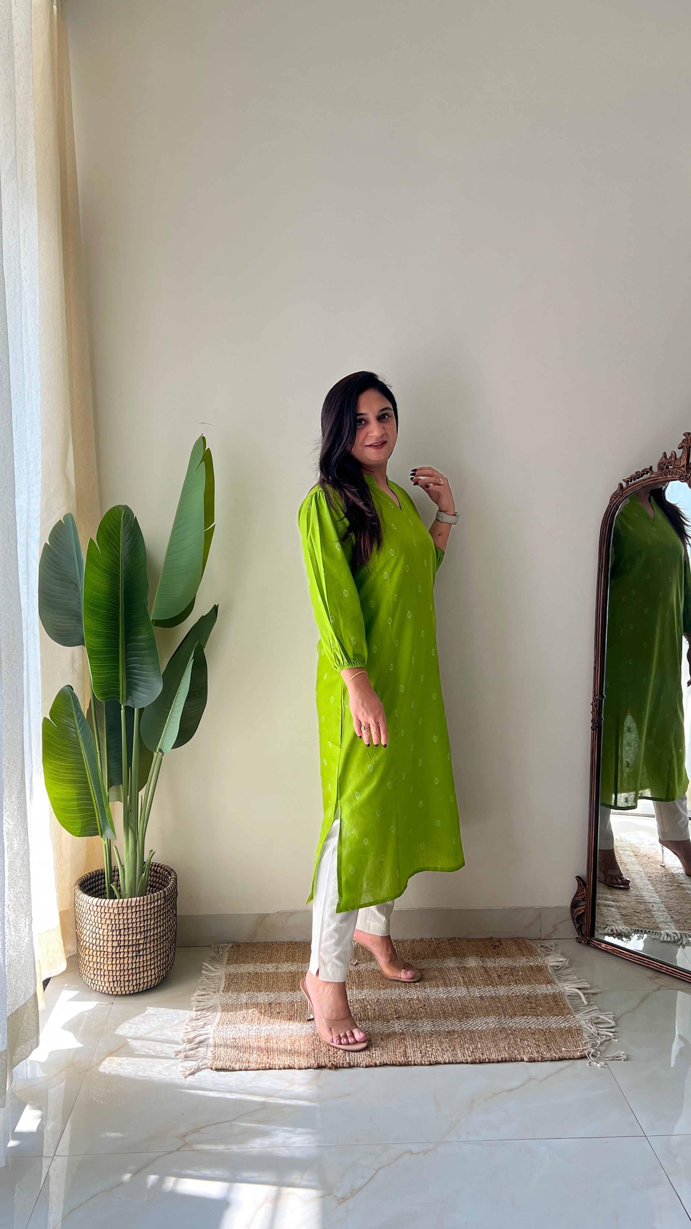 Kanya Handloom Cotton A-line kurta