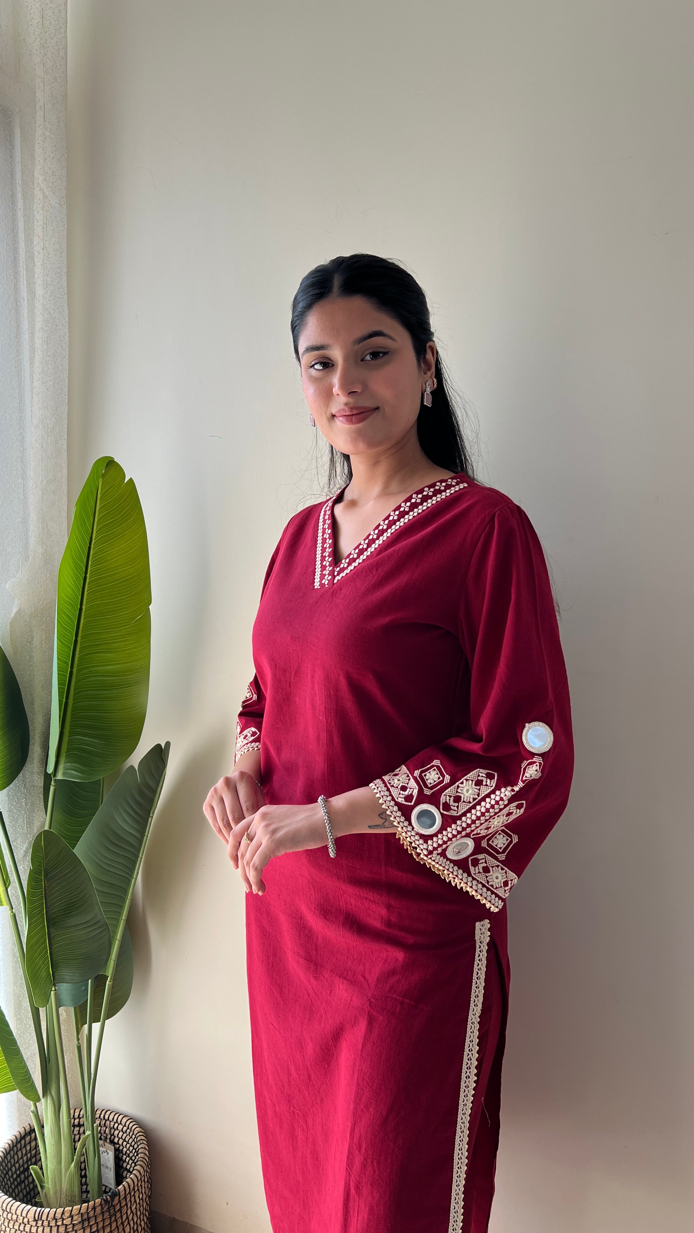 Jalsa Kutch Embroidered Straight Pant Set