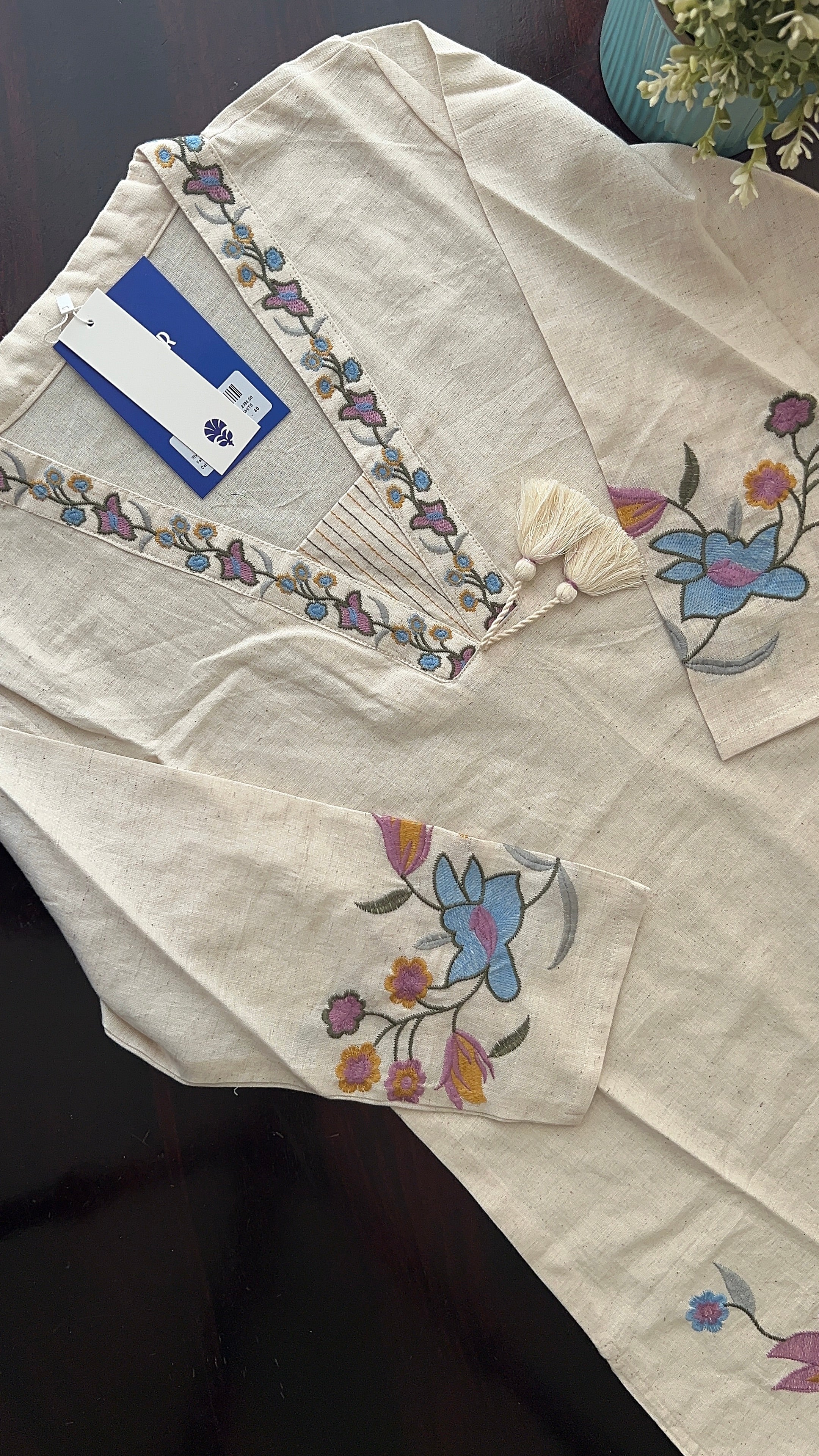 Nimrat Cotton Embroidered Pant Set - The Jaipur Studio