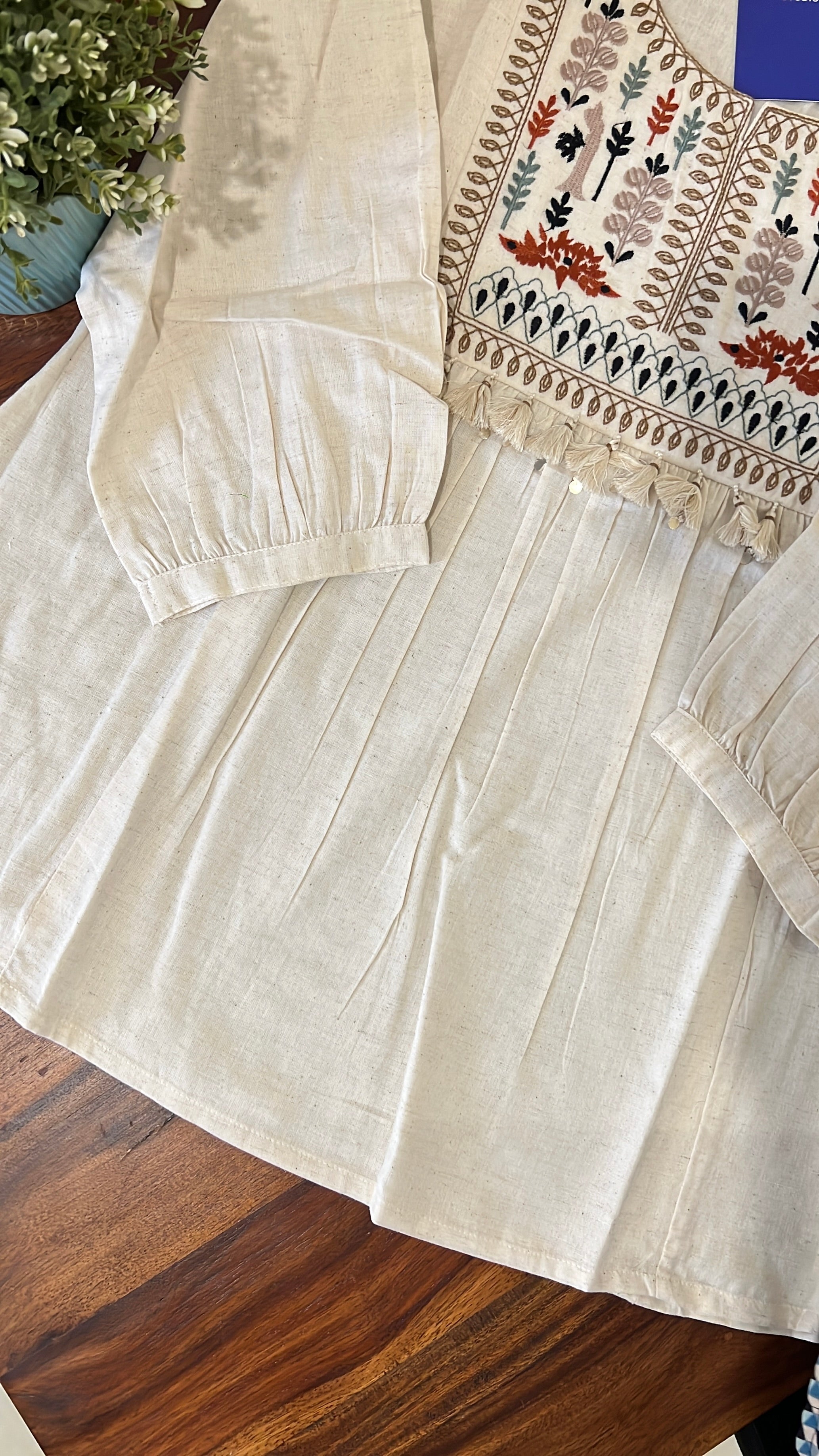 Krisha Cotton Embroidered Short Top - The Jaipur Studio