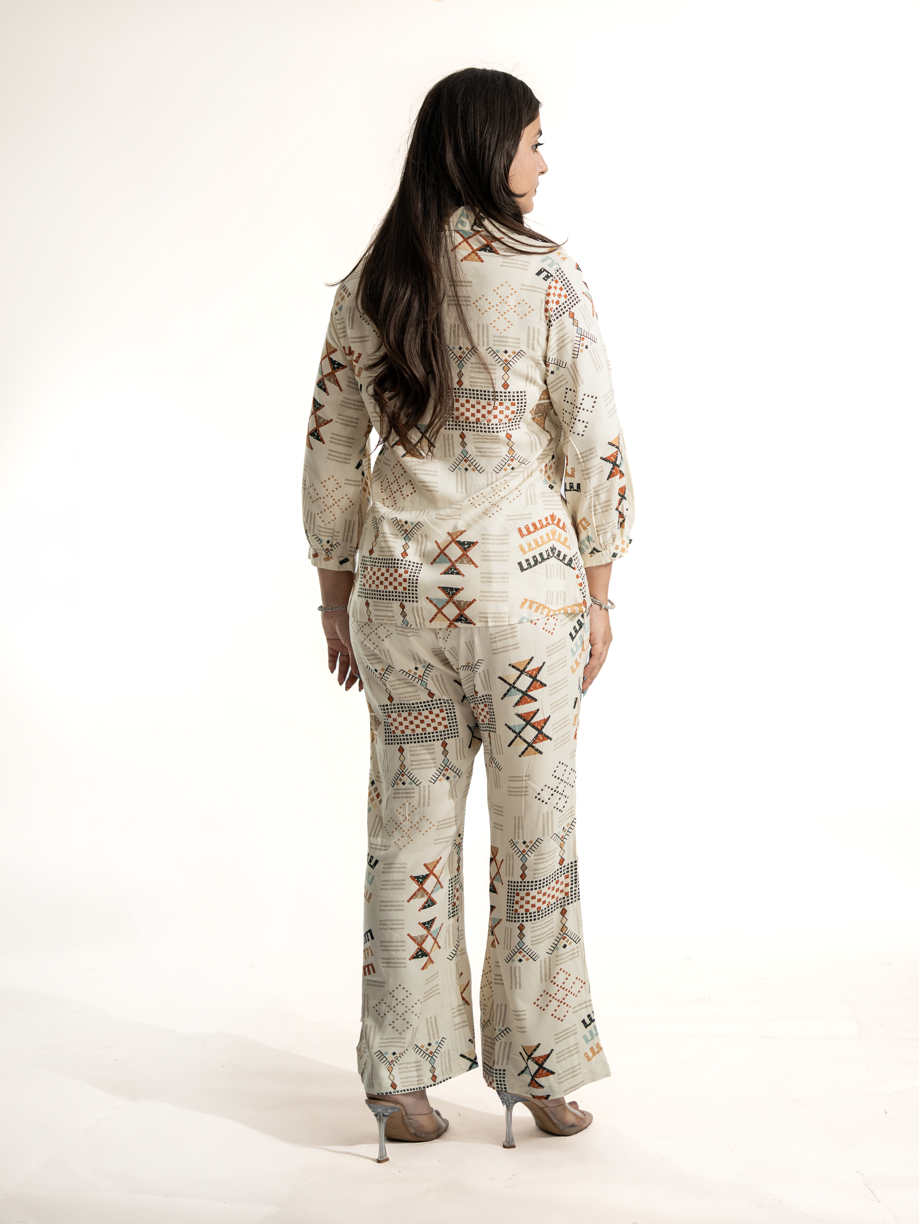 Jasmine Offwhite Multicolor Rayon Coord Set